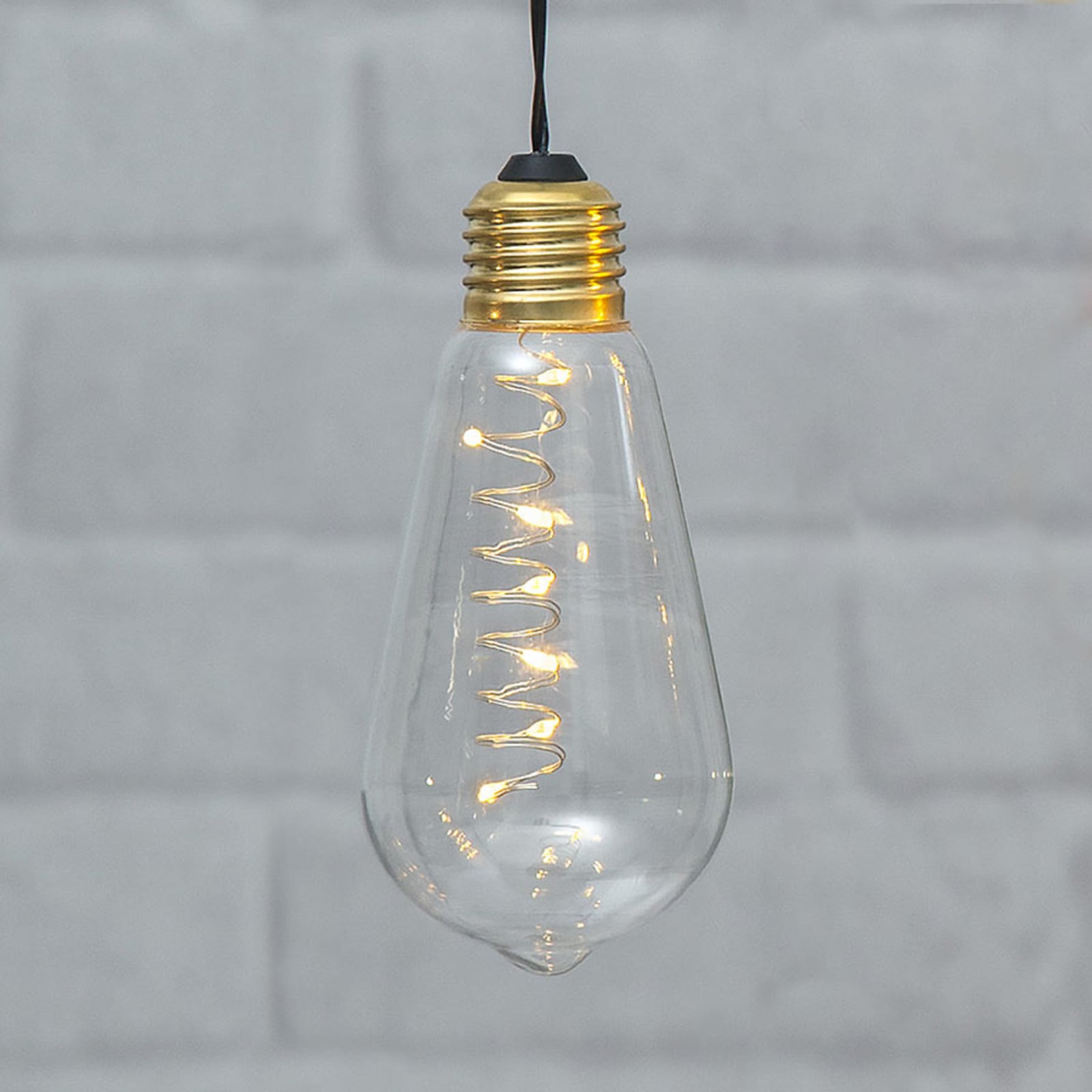 Vintage LED dekorativno svjetlo Glow s timerom, prozirno