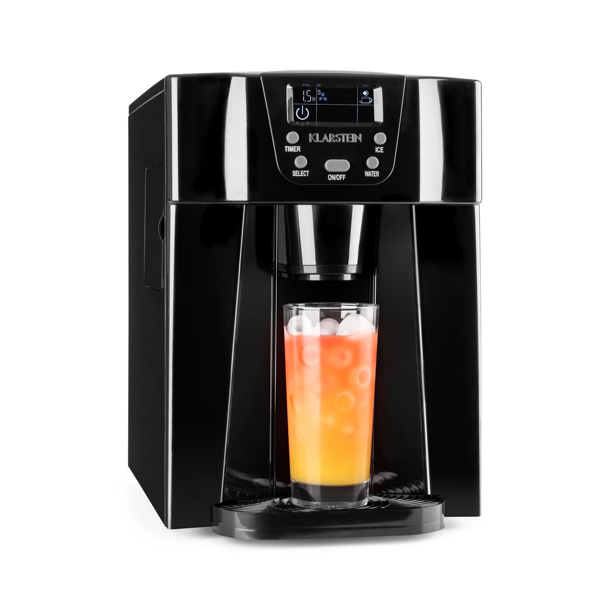 Klarstein Ice Volcano 2G, ledomat led, 12 kg svakih 24 h, 2 l, 6-10 min, crna