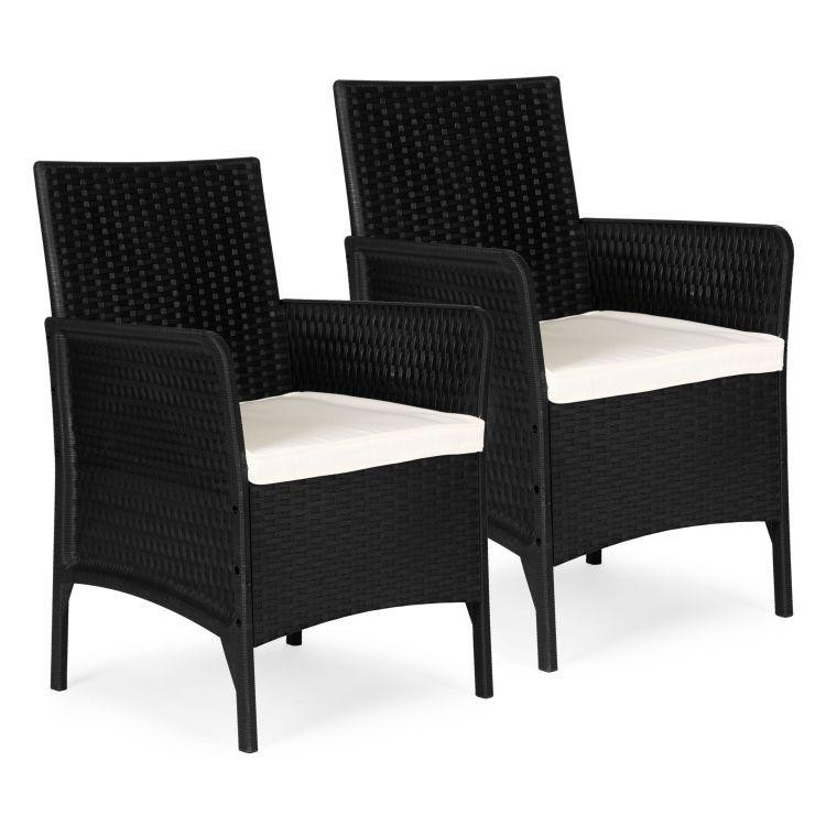 Set od 2 crne vrtne stolice