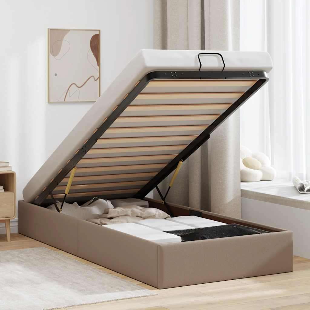 Okvir kreveta bez madraca cappuccina 90x200 cm od umjetne kože