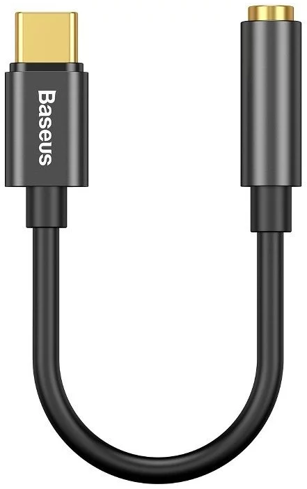 Kabel Baseus L54 Audio Adapter USB-C + mini jack 3,5mm (Black) (6953156297845)