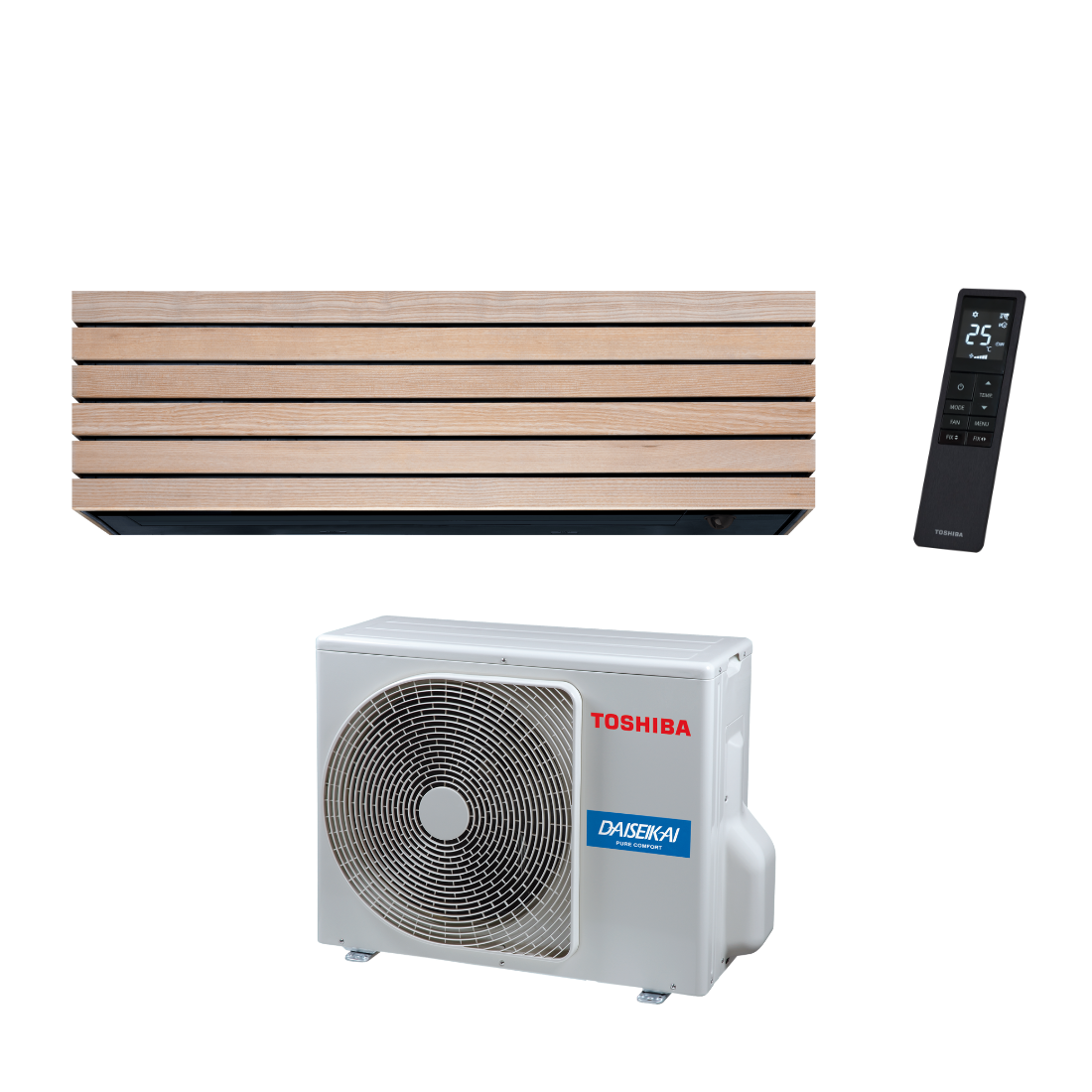 Toshiba klima uređaj DAISEIKAI 10 Wood, RAS-B13S4KVDG-E/ RAS-13S4AVPG-E, 3,5 kW, Wi-Fi