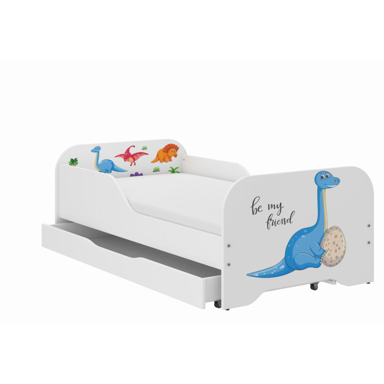 Dječji krevet MIKI s ladicom - 160x80 PRIJATELJ DINOSAURUSA