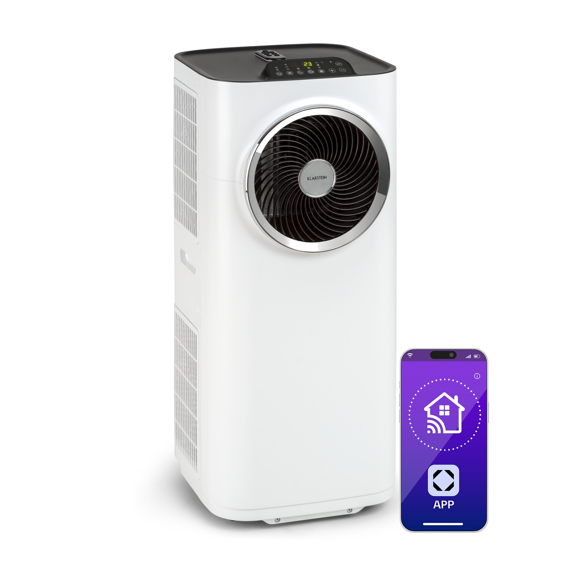 Klarstein Kraftwerk Smart 12K, prijenosna klima, 12 000 BTU, upravljanje putem aplikacije, bijeli