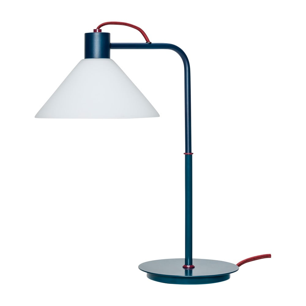 Petrolej zelena stolna lampa sa staklenim sjenilom (visina 44 cm) Spot – Hübsch