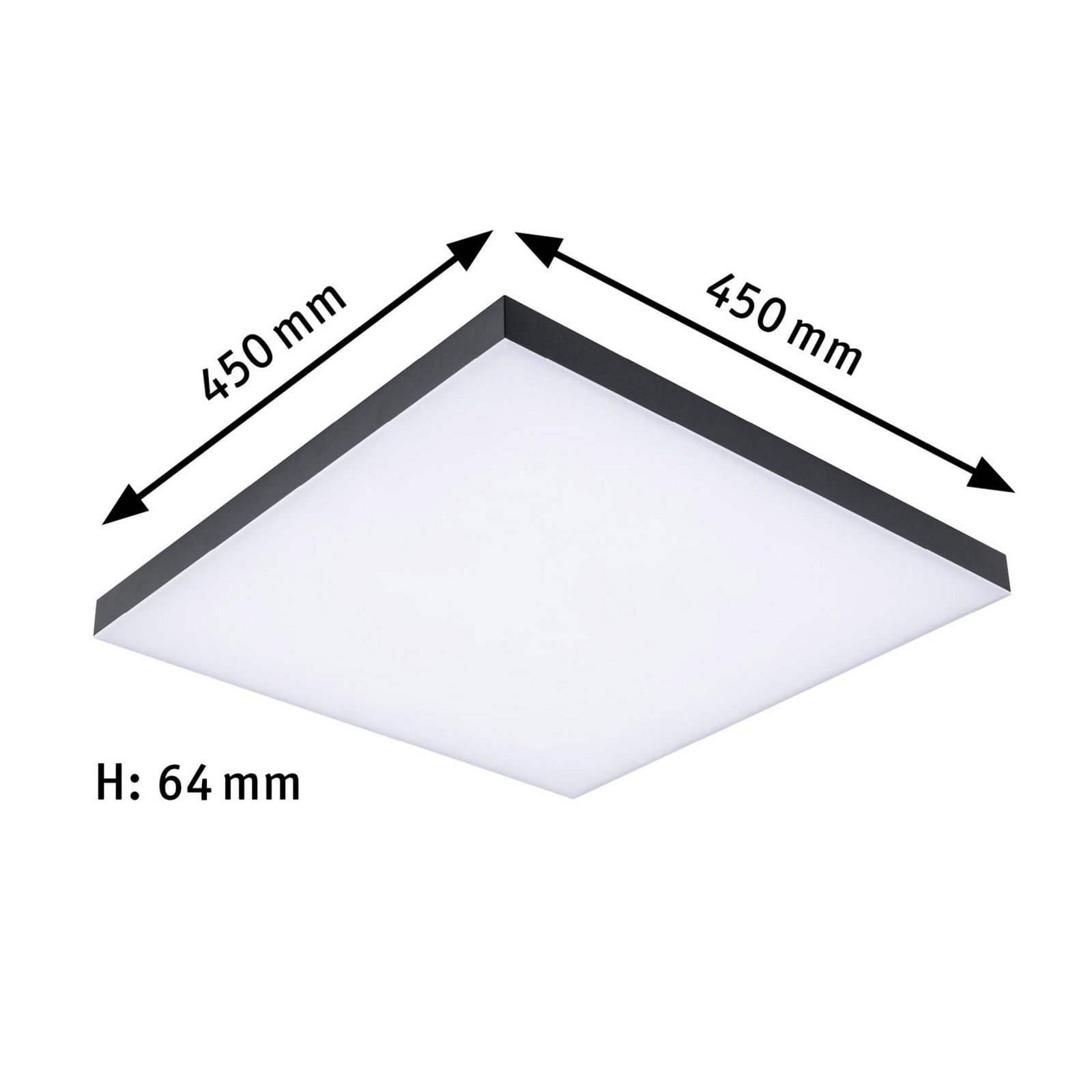 Paulmann Velora Rainbow Panel 45x45cm crni RGBW