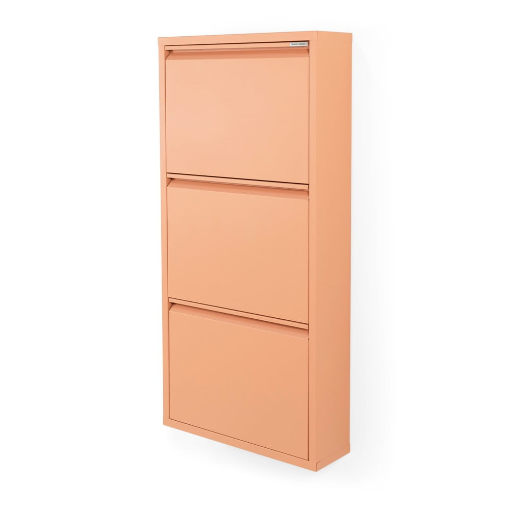 Metalni preklopni ormarić za cipele u boji lososa 50x103x15 cm Billy – Spinder Design