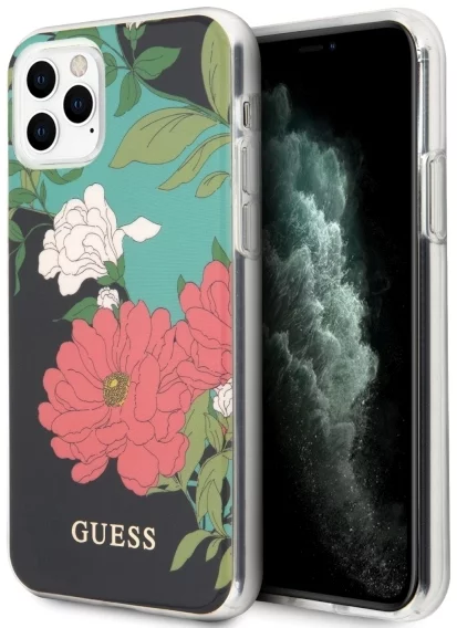 Maska Guess iPhone 11 Pro Max Black N°1 Flower Collection (GUHCN65IMLFL01)