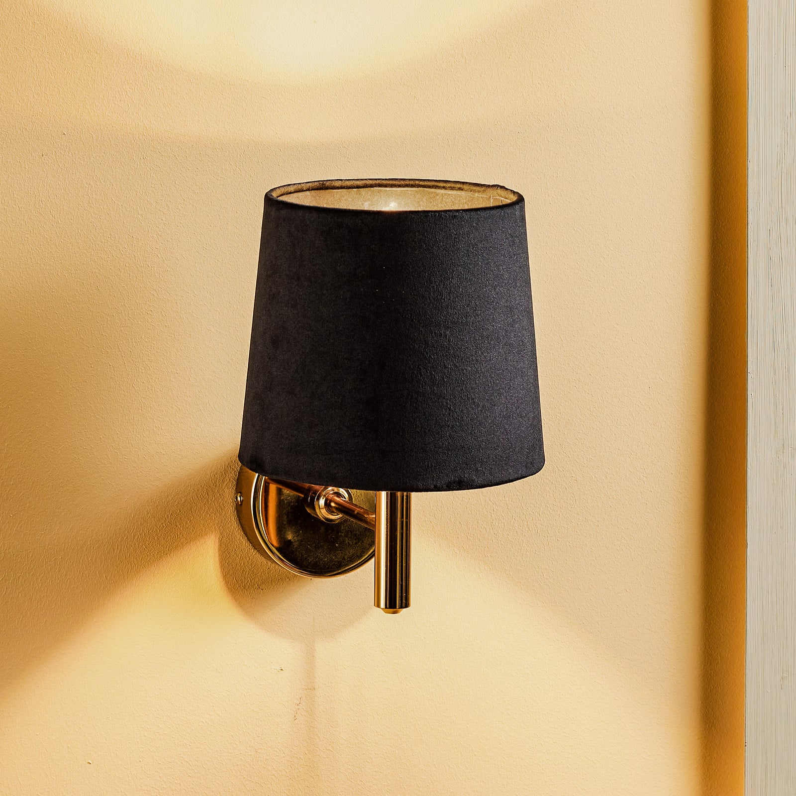 Polo zidna svjetiljka, crna/tamni mesing