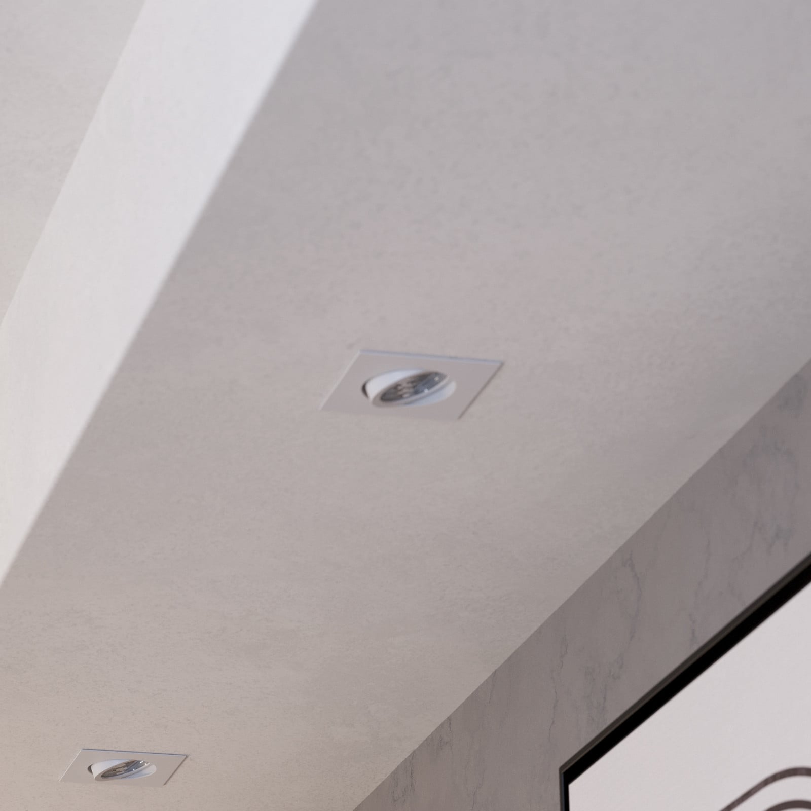 Saliceto ugradbeni kvadratni reflektor, rotirajući 2700K bijeli