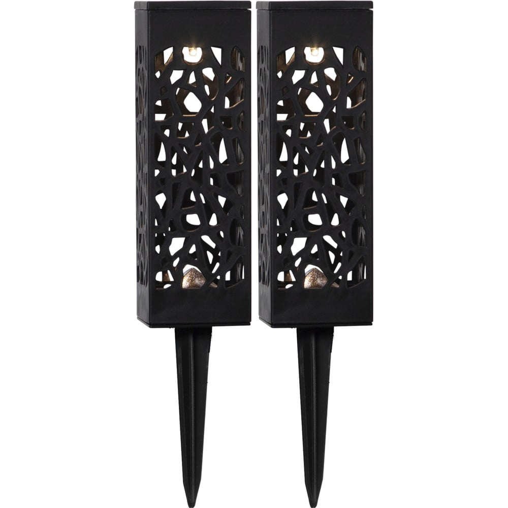 Set 2 vanjske solarne LED svjetiljke Star Trading Izola, visina 18 cm