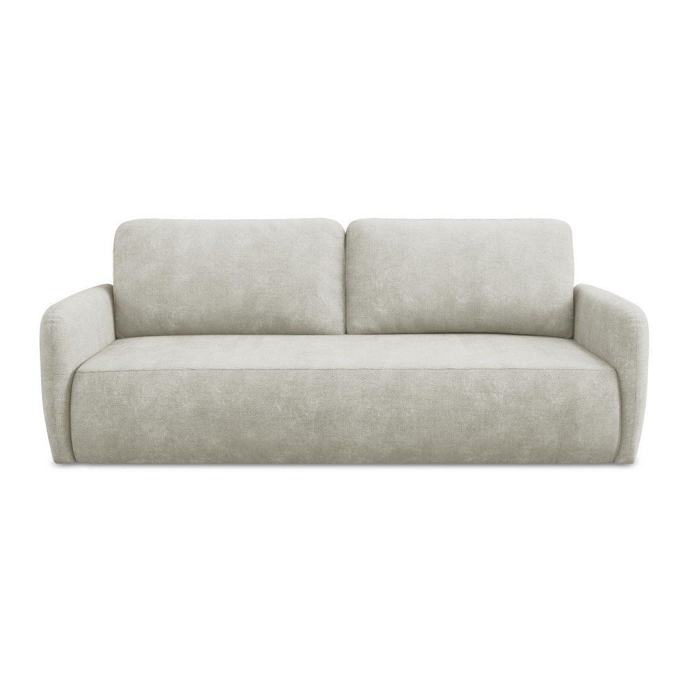 Krem sklopiva/s prostorom za pohranu sofa od šenila 218 cm Lilo – Makamii
