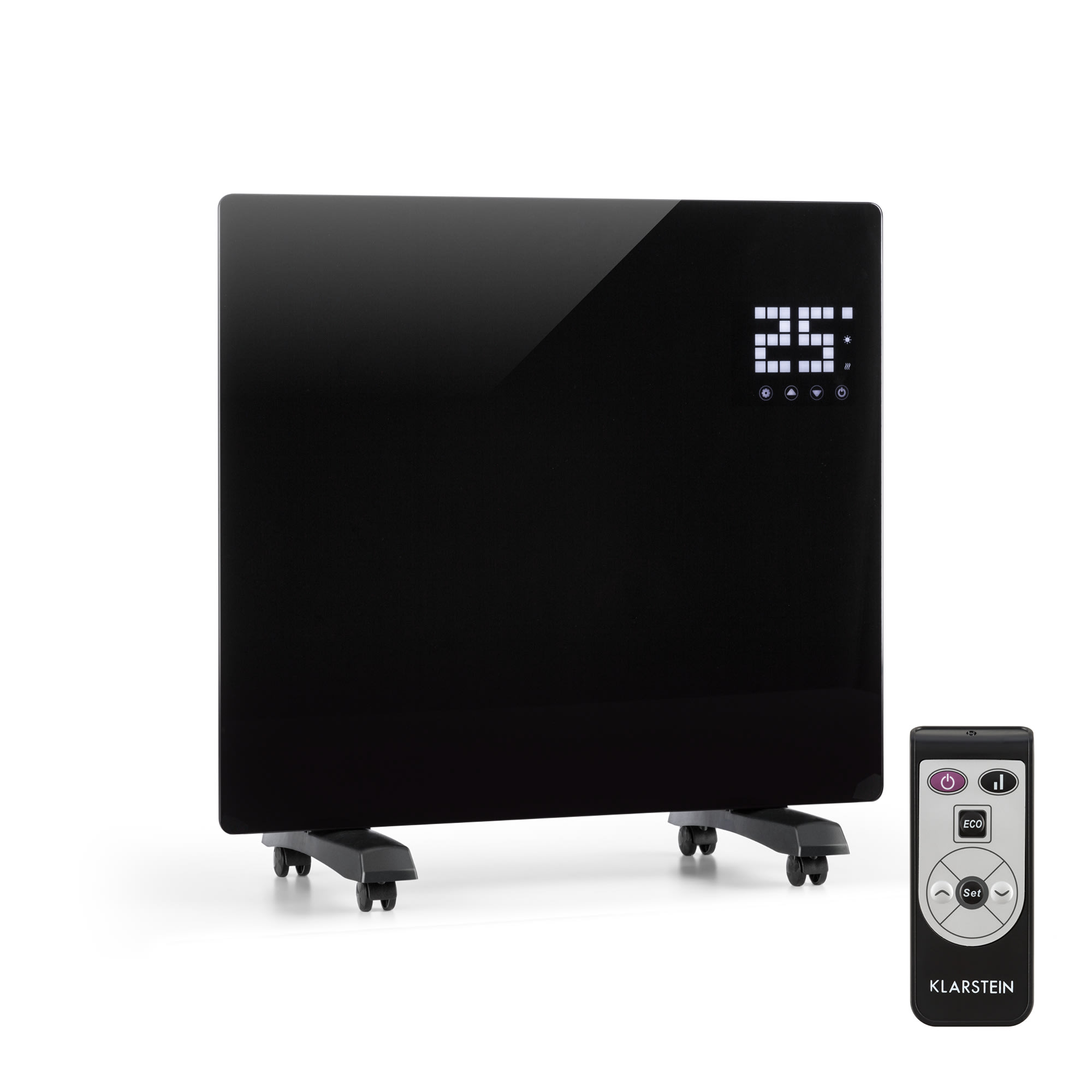 Klarstein Bornholm Single, konvektor, konvekcijska grijalica, termostat, timer, 1000 W, crna boja