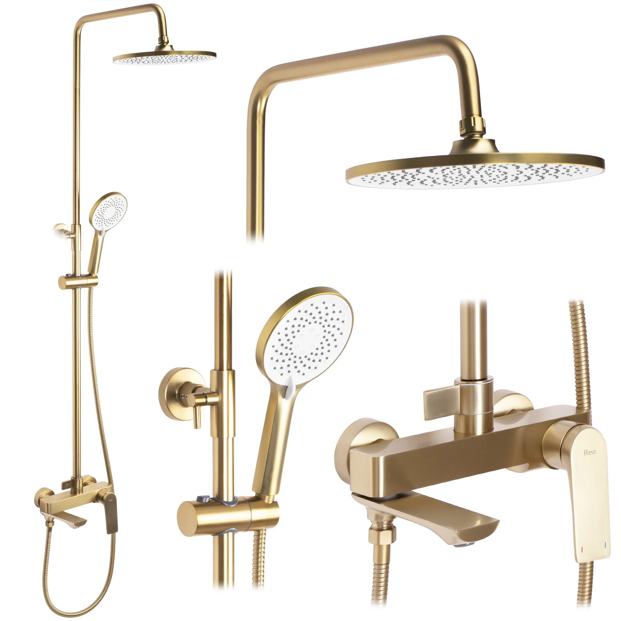 Tuš set REA AVALON GOLD BRUSH