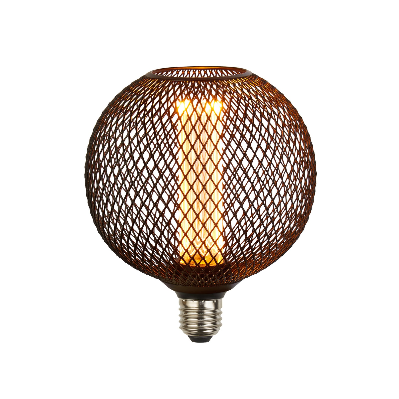 LED lampa E27 Mesh 3,5W 1,800K Ø12cm crna
