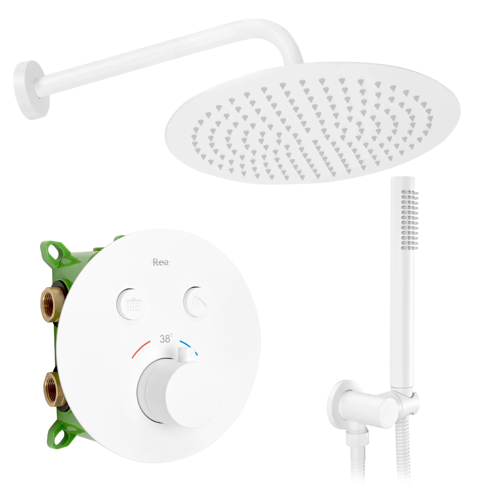 PODŽBUKNI TUŠ SET REA LUNGO MILER WHITE Matt BOX