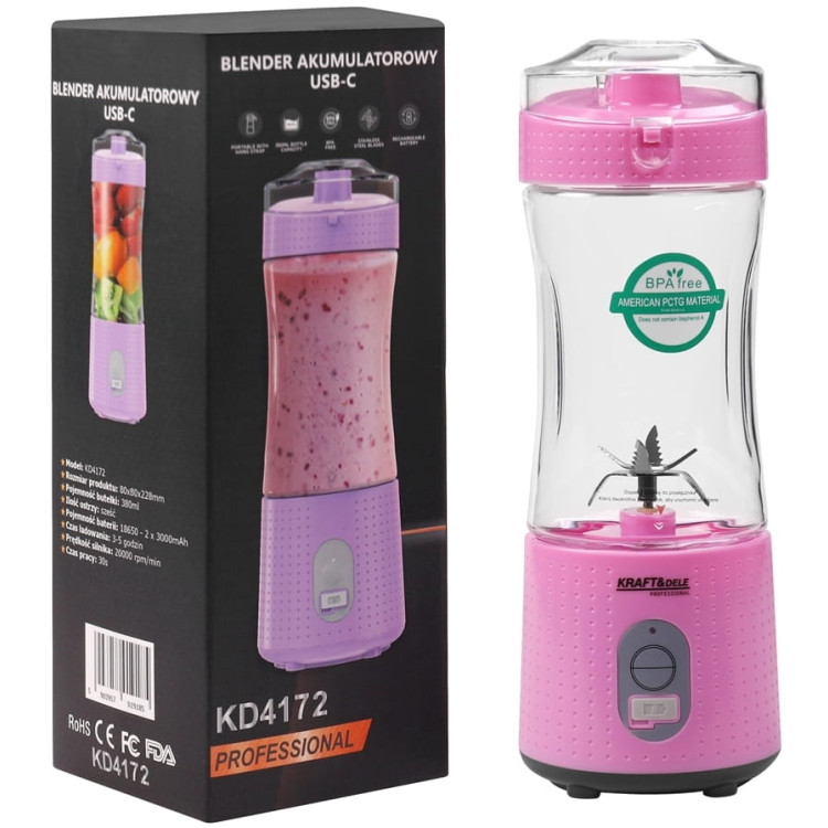 Punjivi blender s USB-C priključkom 380 ml / 2 x 3000 mAh KD4172