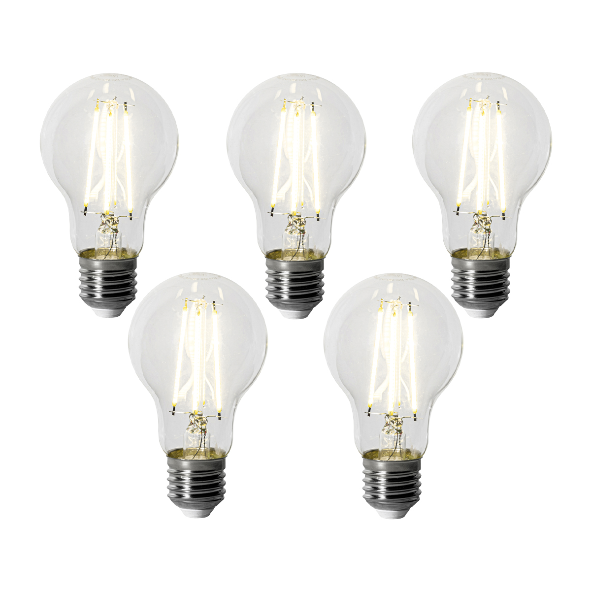 Set od 5 E27 prigušivih LED žarulja A60 6W 500 lm 4000K