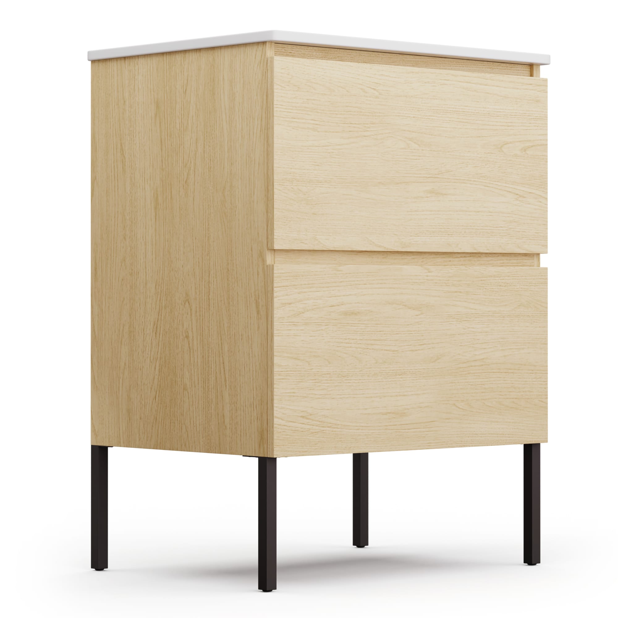 Blumfeldt Johnstone, umivaonik i kupaonski ormarić, 60 cm, keramički umivaonik