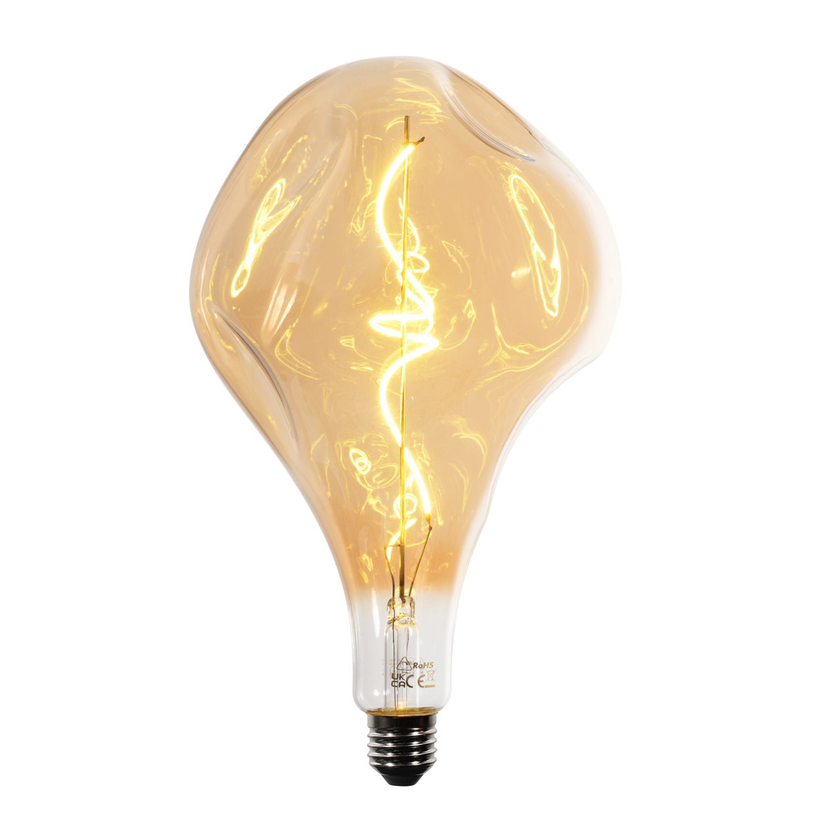 E27 LED žarulja s prigušivanjem spiralna nit PS160 jantar 6W 340 lm 1800K