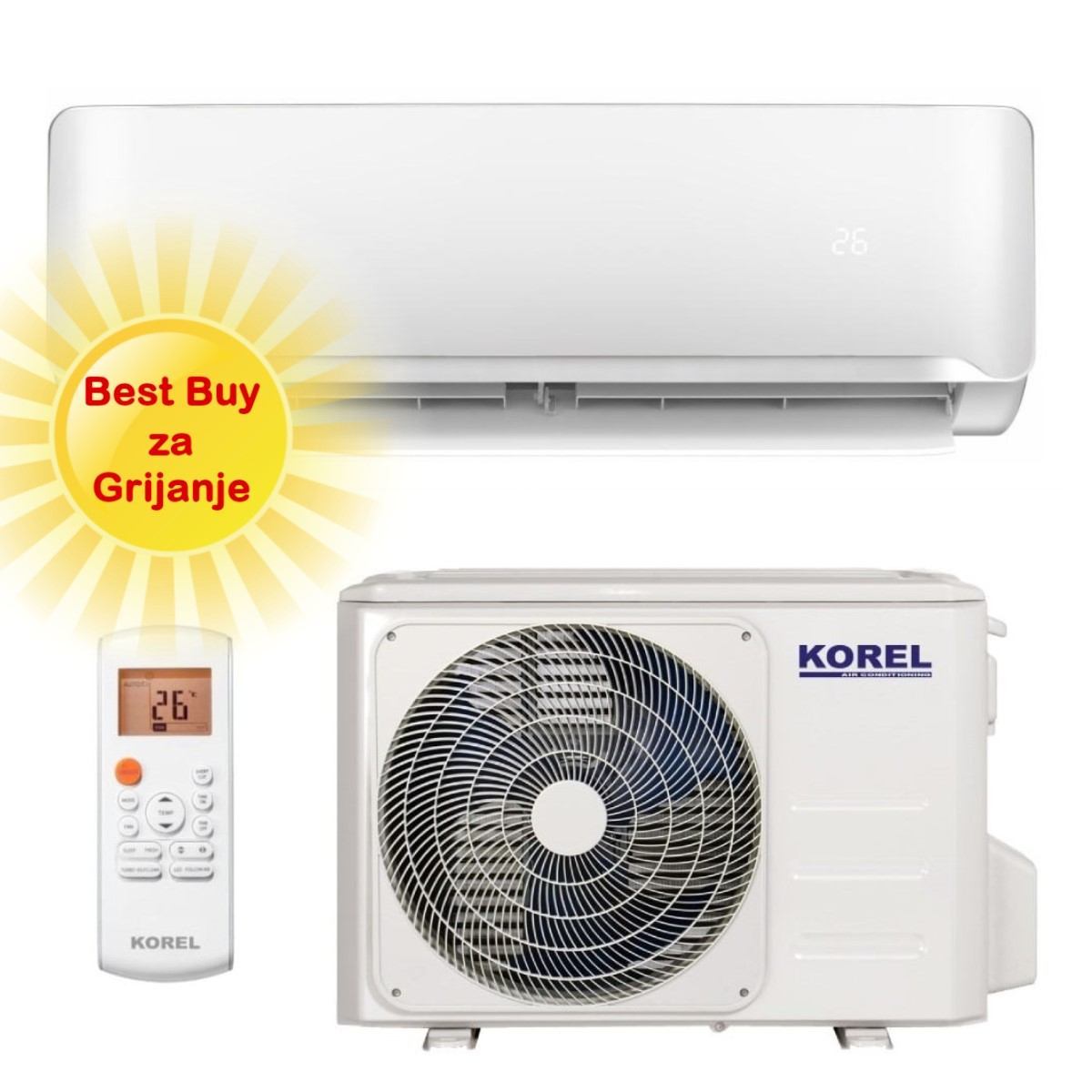 Korel Klima Uređaj 3,5Kw Kma32-12Fnx-G/Kma32-12Fn8-G