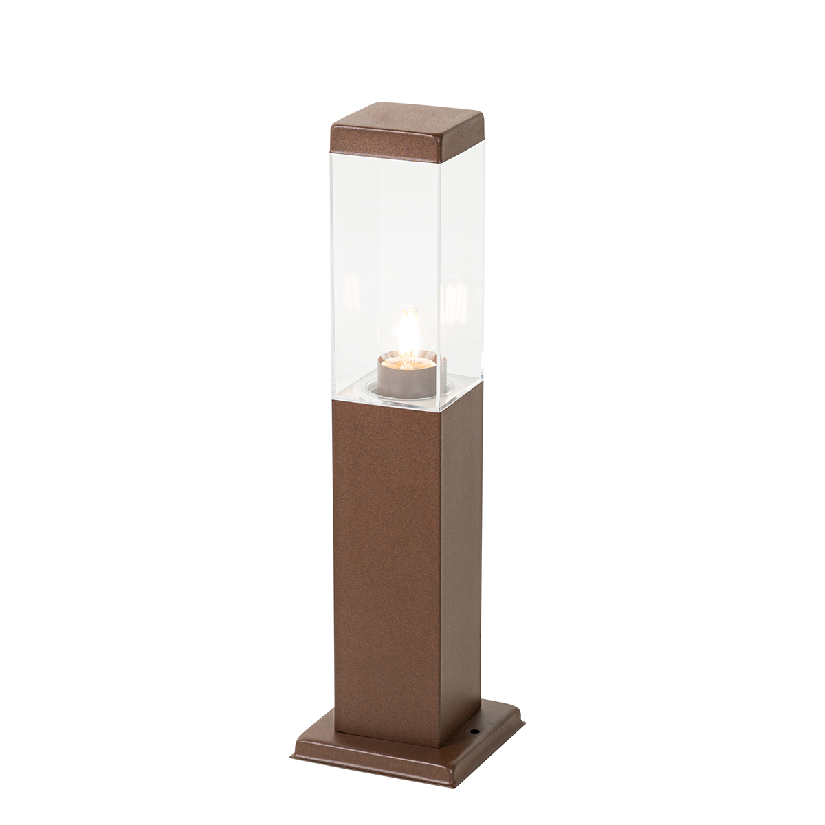 Moderna vanjska lampa na stupu hrđavo smeđa 45 cm - Malios
