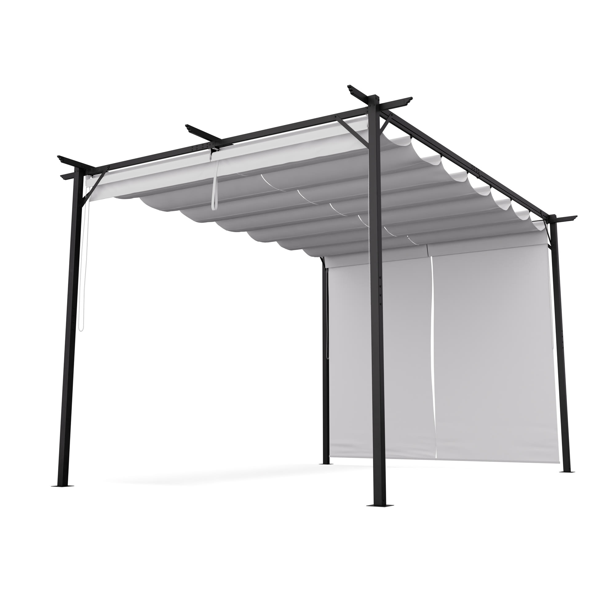 Blumfeldt Pantheon Robust, pergola, 3 x 4 m, s bočnim roletama, čelik otporan na vremenske uvjete premazan prahom