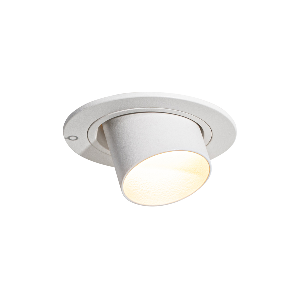 Moderno ugradno reflektorsko svjetlo bijelo GU10 35 mm okruglo nagibno - Installa