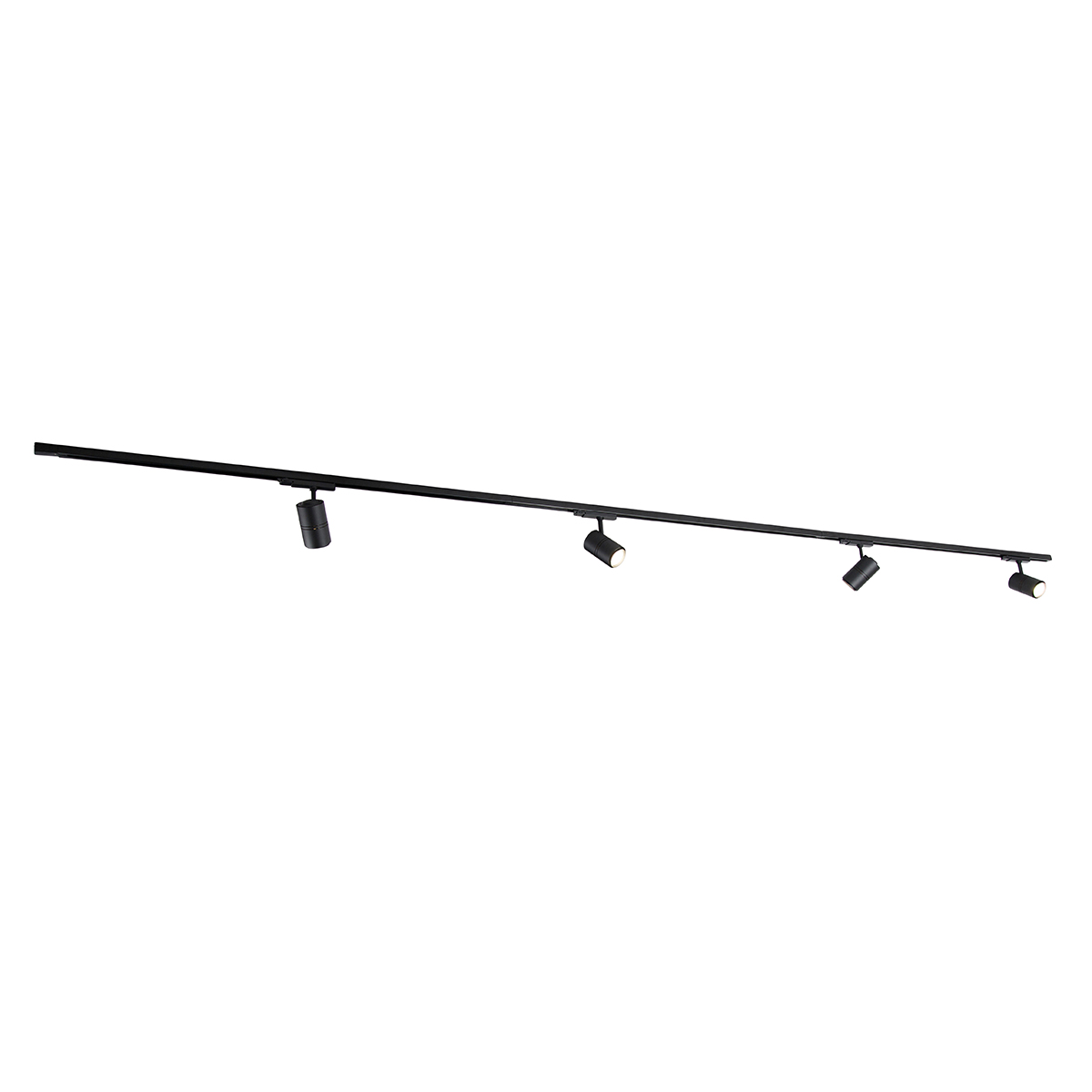 Moderni 3-fazni sustav tračnica crni s 4 reflektora 3000-4000K - Ruler