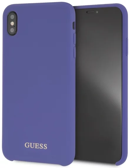 Maska Guess iPhone Xs Max Purple Hardcase Silicone (GUHCI65LSGLUV)