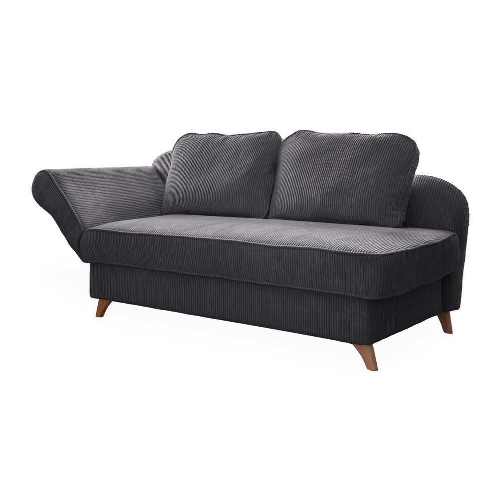 Siva ležaljka od samta (s lijevim kutom) Chic Charlotte – Miuform
