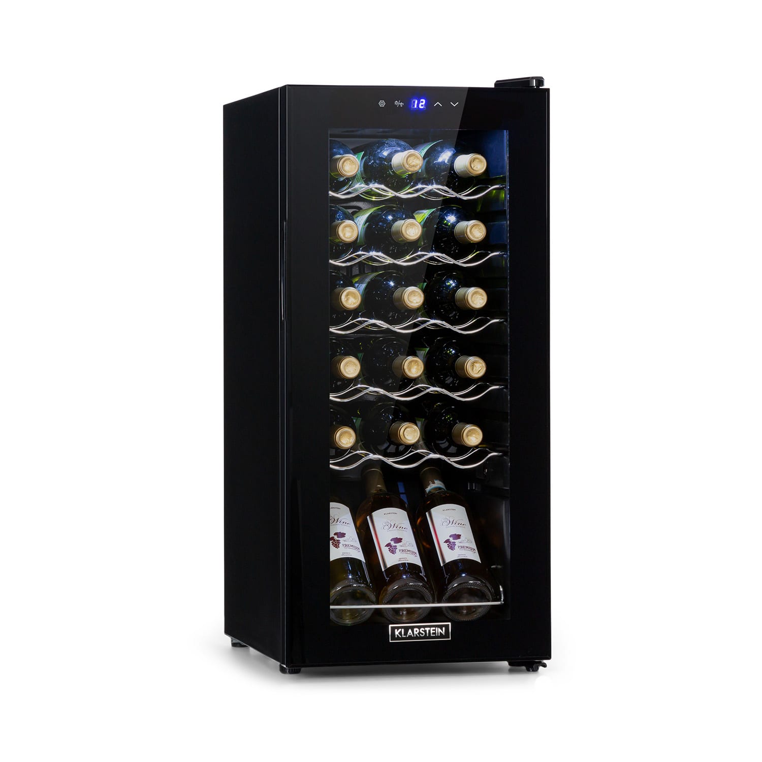 Klarstein Shiraz 18 Slim Uno, hladnjak za vino, 50l, 18f, l touch control panel, 5-18°C