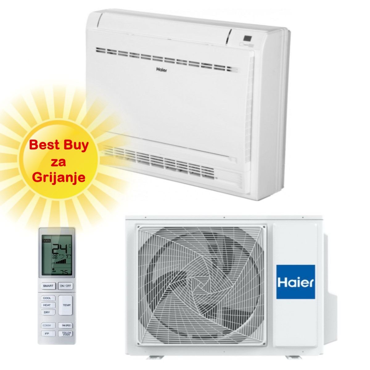 Haier Klima Uređaj 2,5Kw Af25S2Sd1Fa/1U25S2Sm1Fa