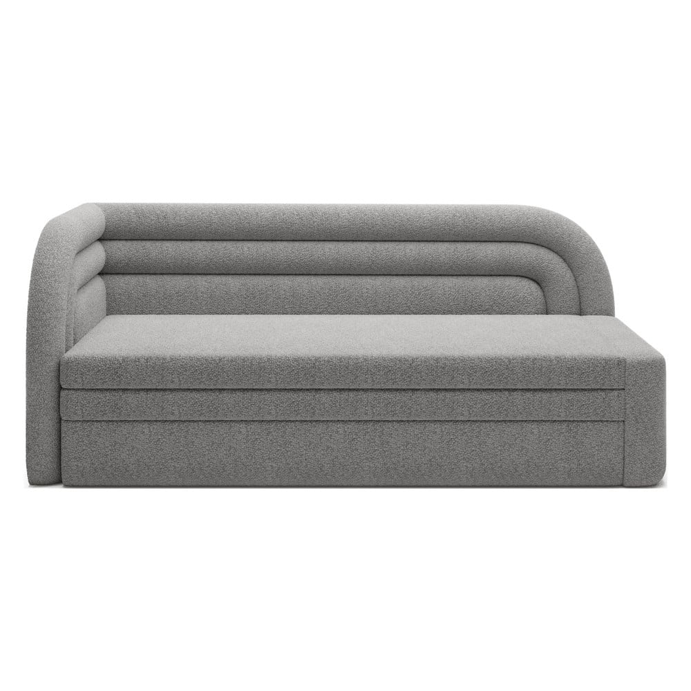 Siva sklopiva/s prostorom za odlaganje sofa od bouclé tkanine s lijevim kutom 223 cm Fabillo – ELTAP