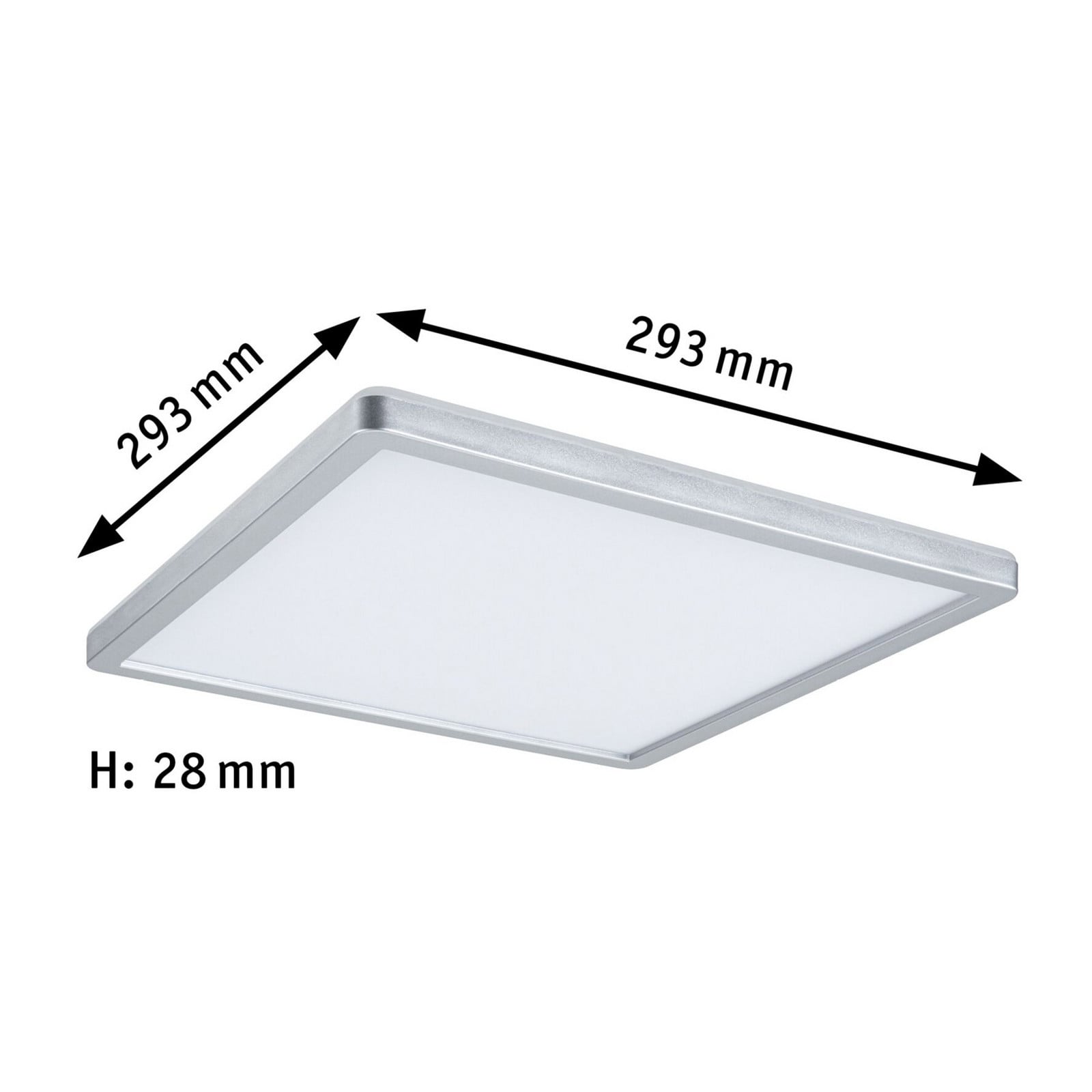 Paulmann Atria Shine Panel on/off krom 830 29x29