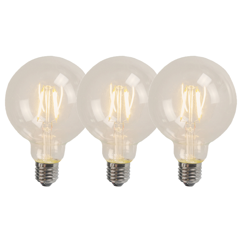 Set od 3 E27 LED žarulja sa žarnom niti G95 4W 320lm 2700K