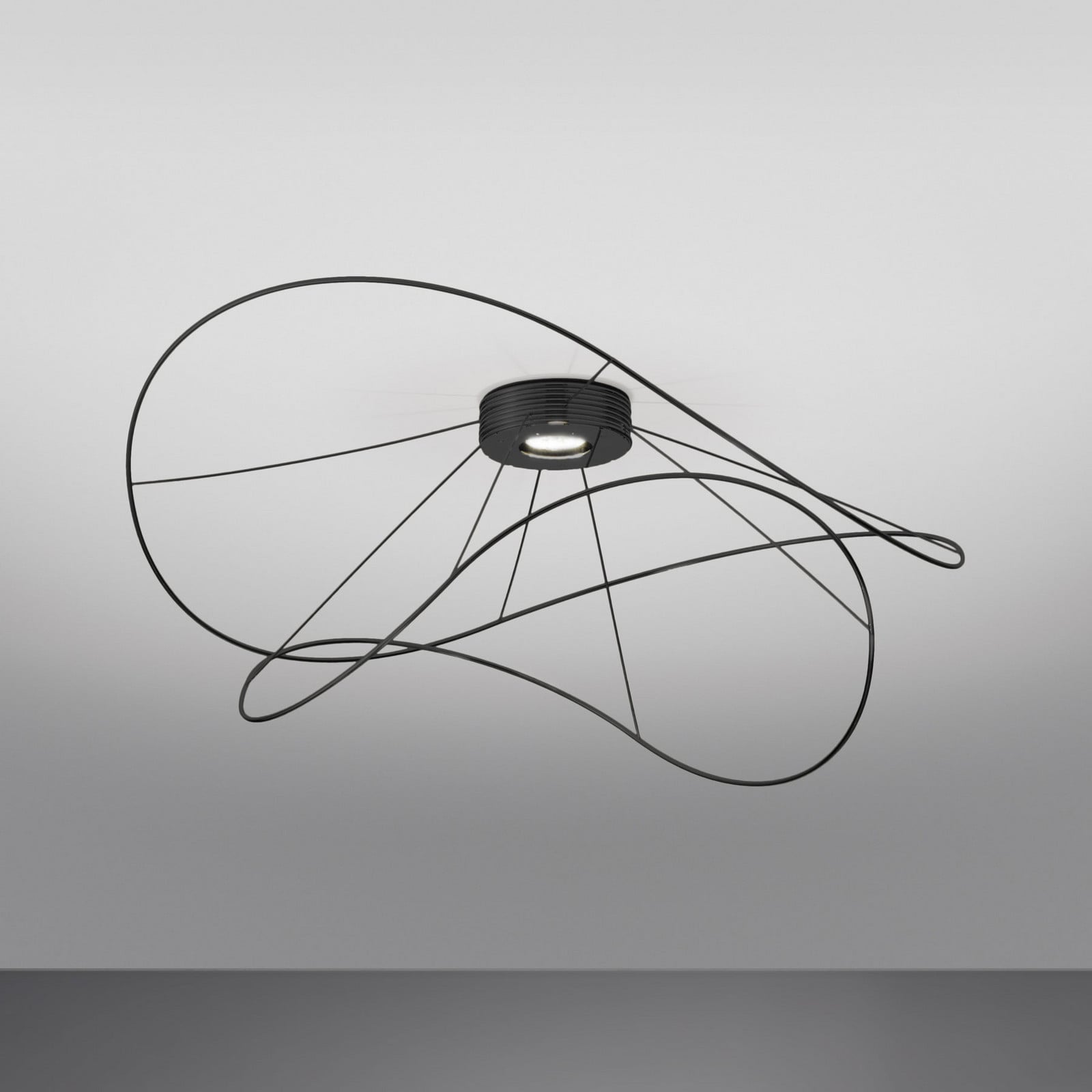 Axolight Hoops 2 LED stropna svjetiljka, crna