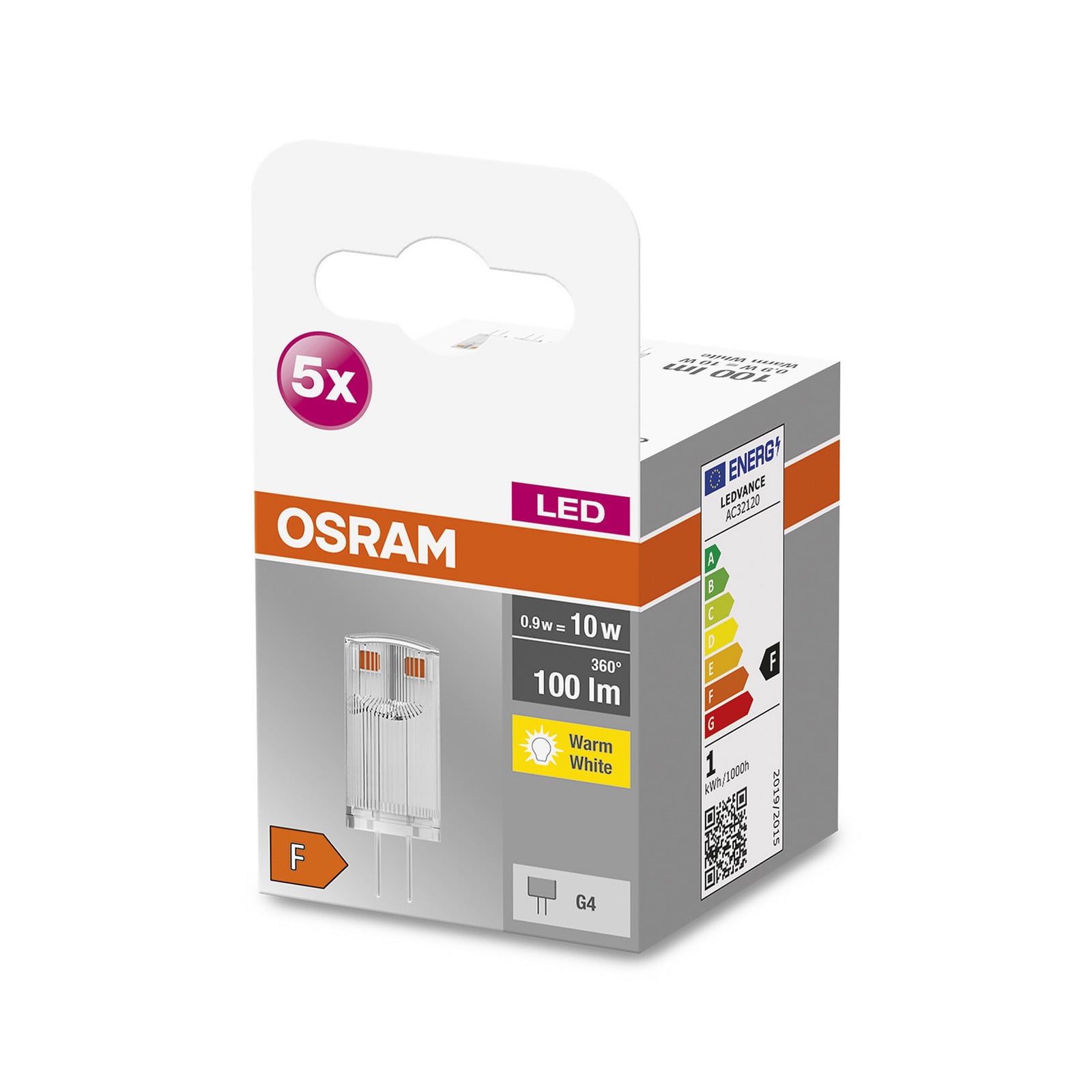 OSRAM baza PIN LED baza s iglama G4 0,9 W 100 lm pakiranje od 5 komada