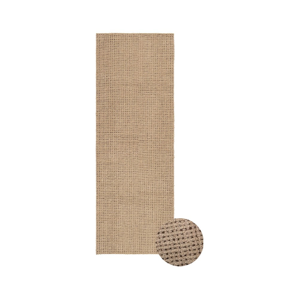 Periva/ručno rađena vunena staza u prirodnoj boji 80x230 cm Unexpected Wool – Lorena Canals