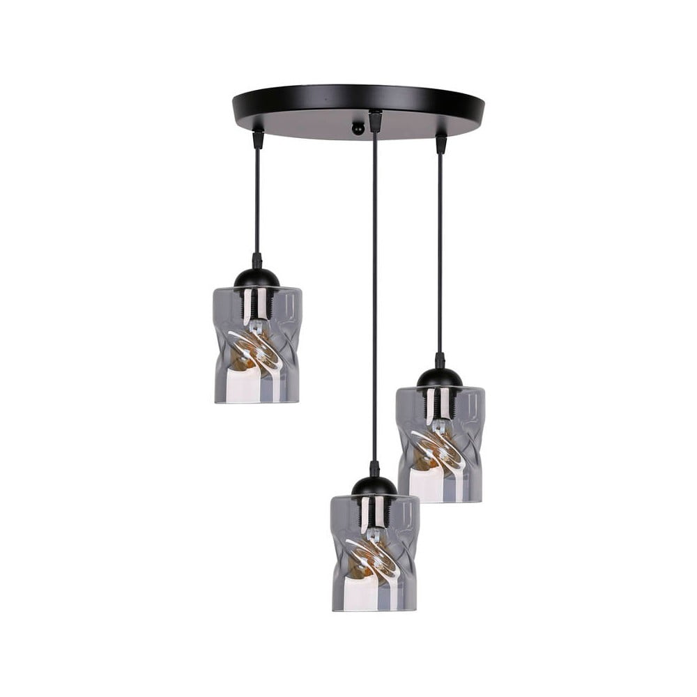 Crna visilica sa staklenim sjenilom Felis - Candellux Lighting