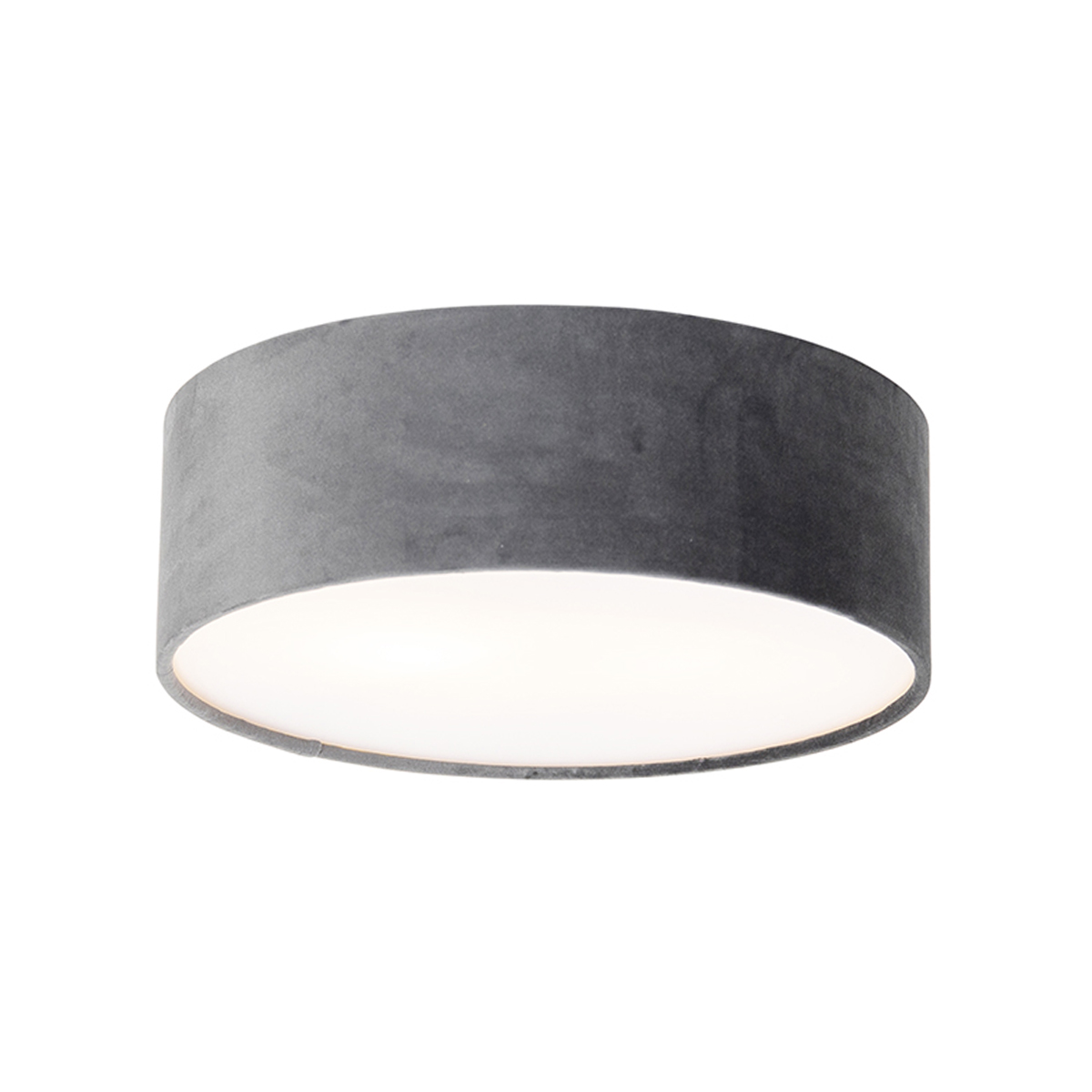 Moderna stropna svjetiljka siva 30 cm sa zlatnom unutrašnjosti - Drum