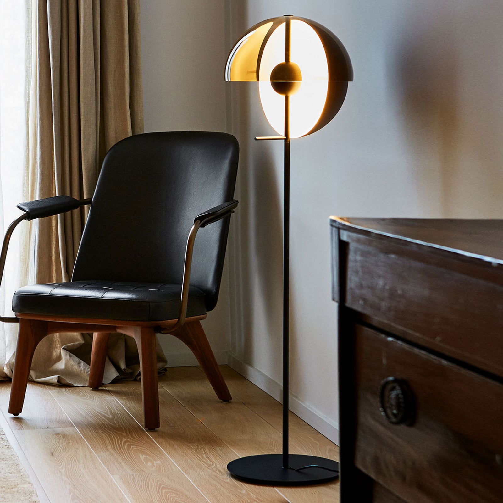 MARSET Theia P LED podna lampa, crna