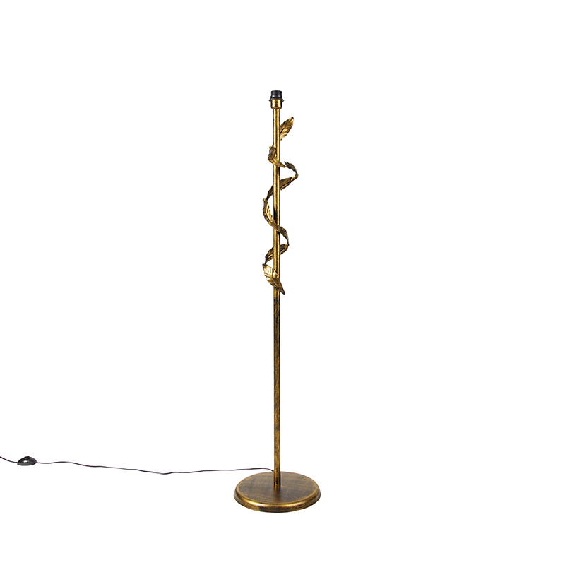 Vintage podna lampa antikni zlato 29 cm bez sjenila - Linden