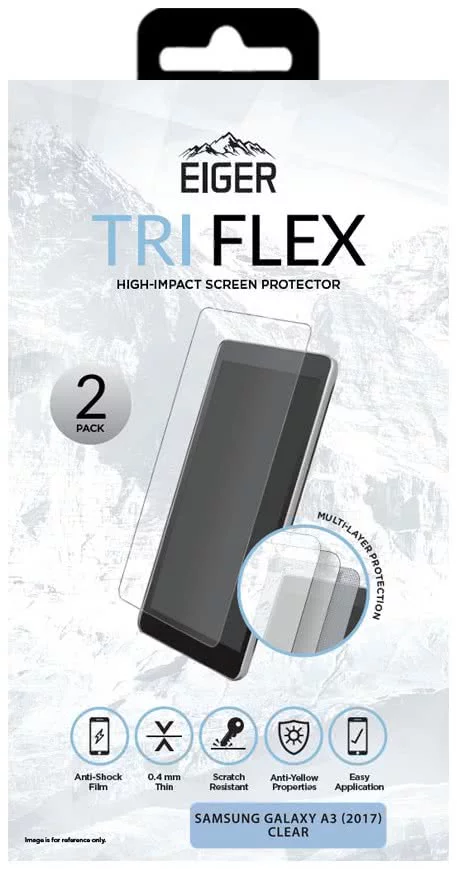 Zaštitna folija Eiger Tri Flex High-Impact Film 2 PACK Samsung Galaxy A3 2017 - Clear (EGSP00247)