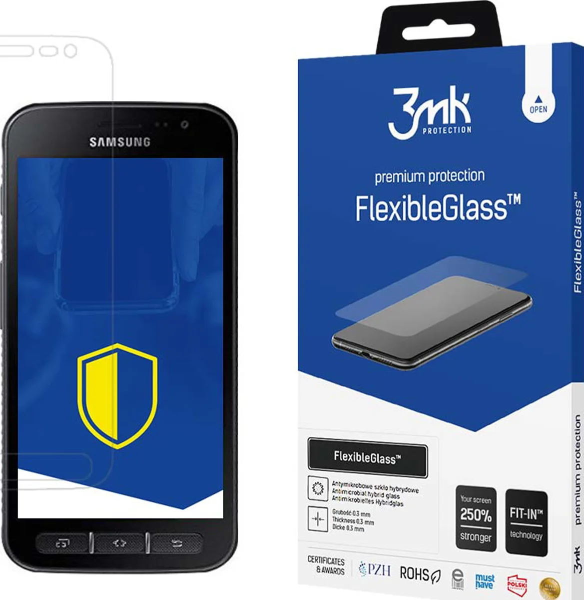 Zaštitno staklo 3MK FlexibleGlass Samsung G390F Xcover 4 Hybrid Glass