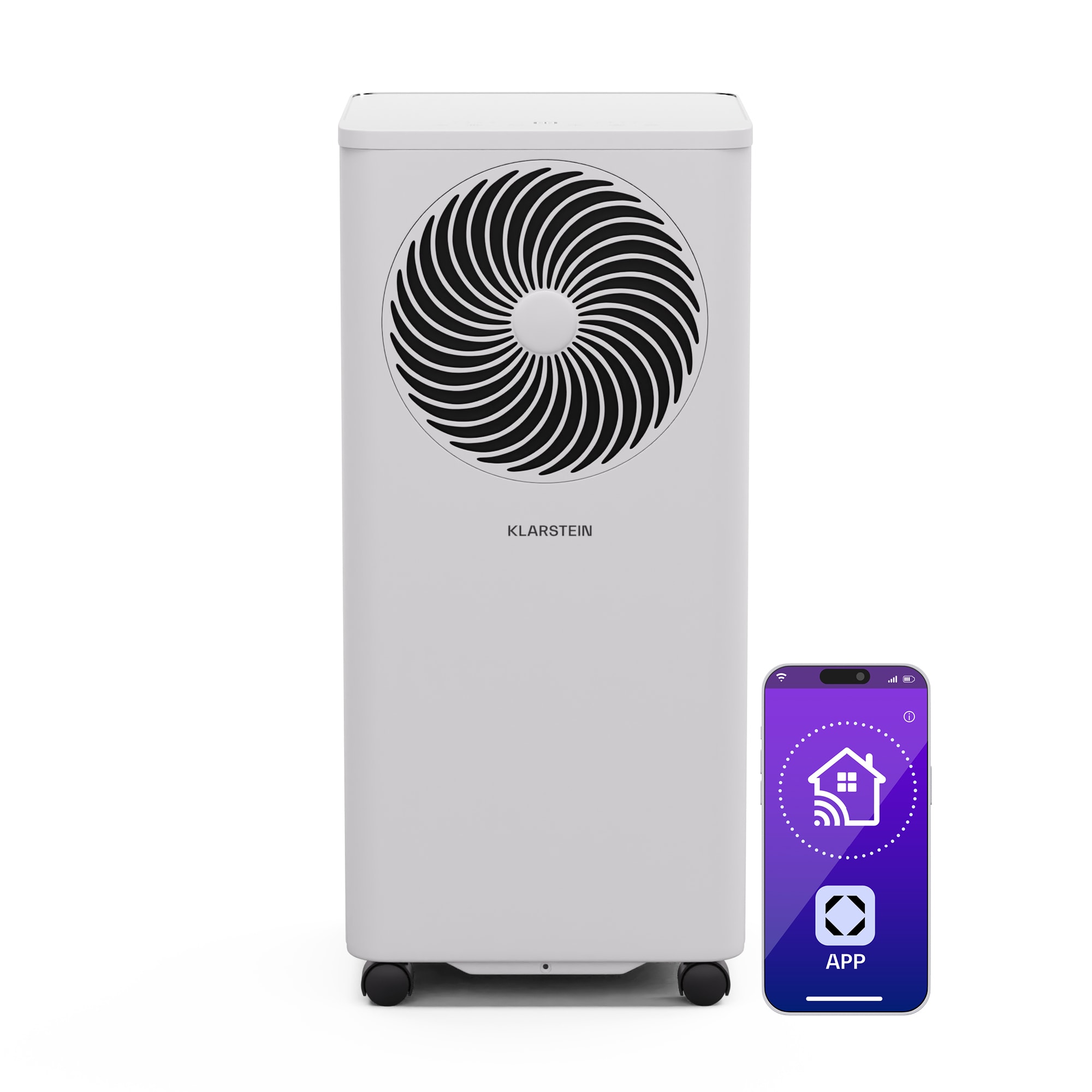 Klarstein Aero Ring 9K, Smart, klima uređaj, 9.000 BTU, prijenosna i inteligentna, za maks. 31 m2, glasovna kontrola