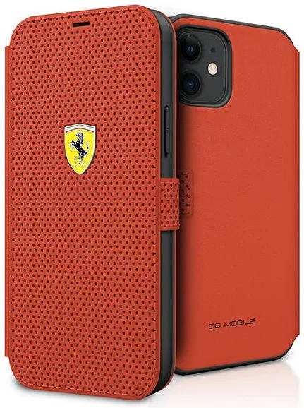 Maska Ferrari FESPEFLBKP12SRE iPhone 12 mini 5,4" red book On Track Perforated (FESPEFLBKP12SRE)