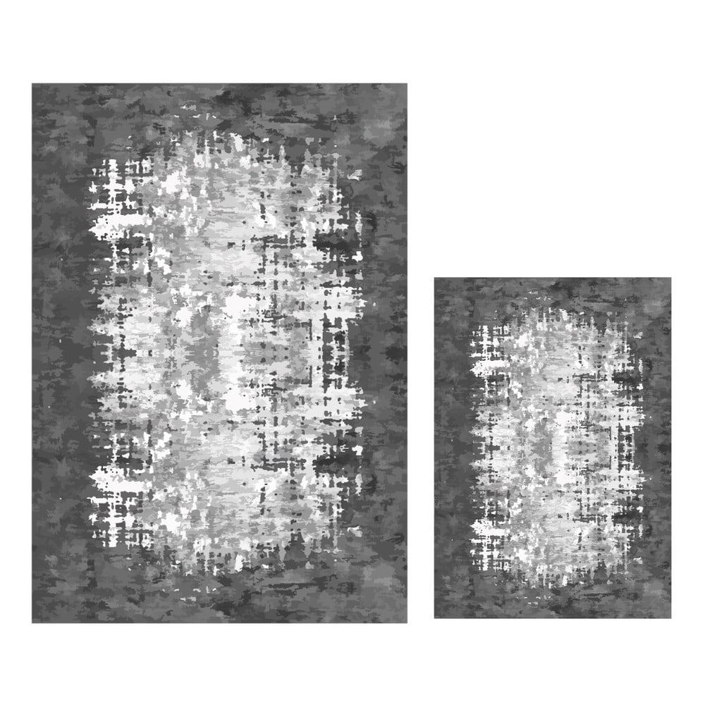 Bijele/sive kupaonske prostirke u setu 2 kom 60x100 cm Modern – Mila Home