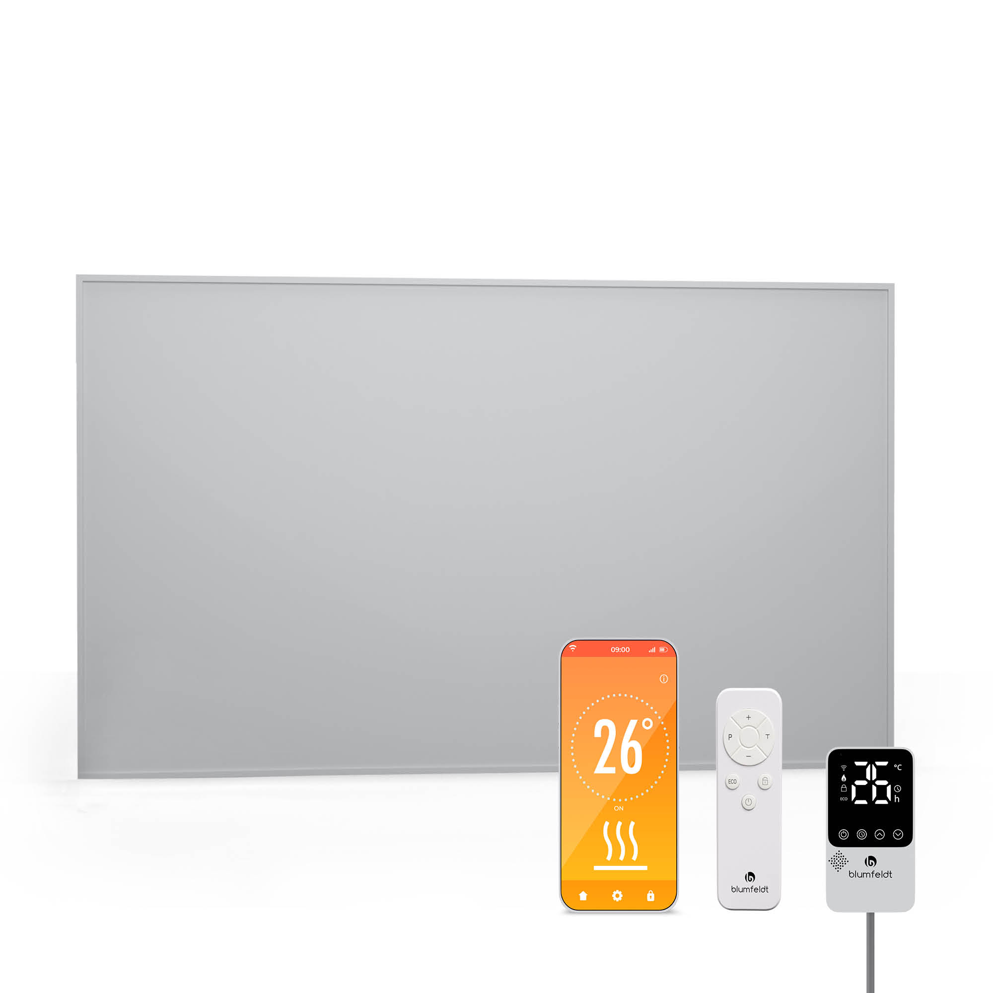 Blumfeldt RadiantSmart IR Heater, Infracrvena grijalica, Eksterni termostat, 600 W, Energetski učinkovito