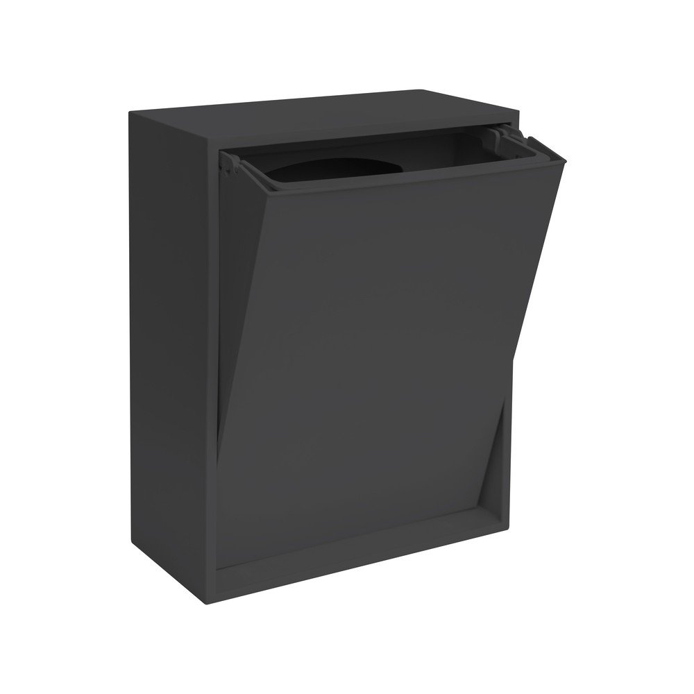Crna kanta za smeće za odvojeni otpad/zidna od reciklirane plastike Recycling Box – ReCollector